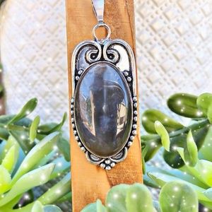 Grey Moonstone Necklace